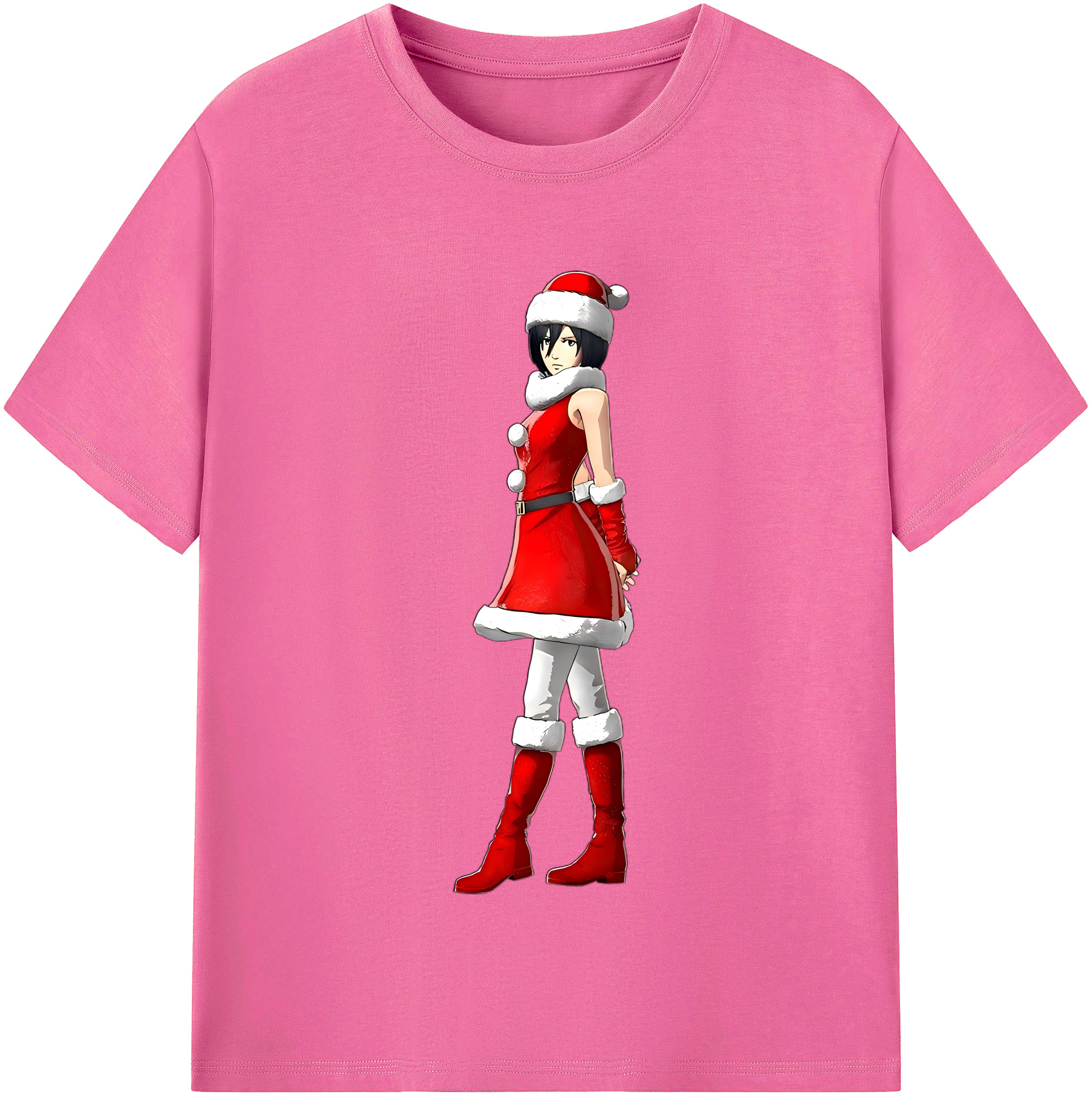 （画像用） 進撃の巨人 ミカサ·アッカーマン Attack on Titan Mikasa Ackerman レディースカジュアルプリントTシャツ（綿100％）